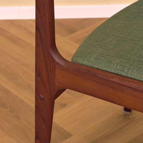 Danish dining chairs in teak by Johannes Andersen for Uldum Mobelfabrk