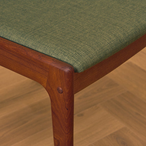 Danish dining chairs in teak by Johannes Andersen for Uldum Mobelfabrk