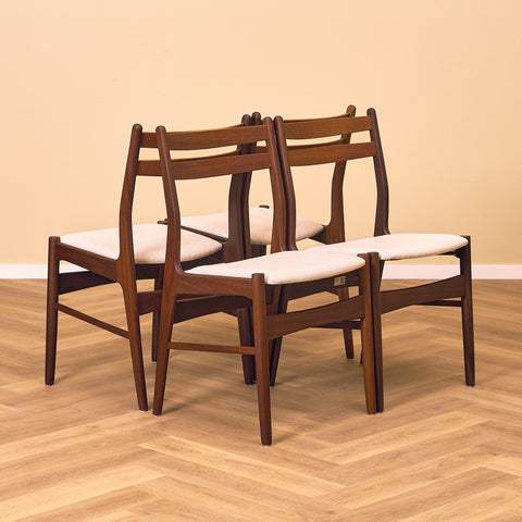 Danish dining chairs in walnut