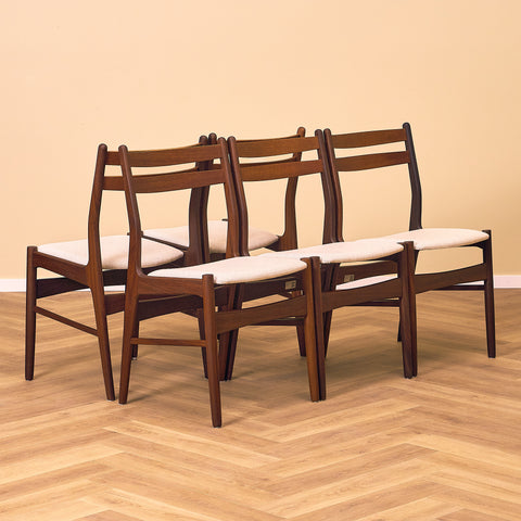 Danish dining chairs in walnut