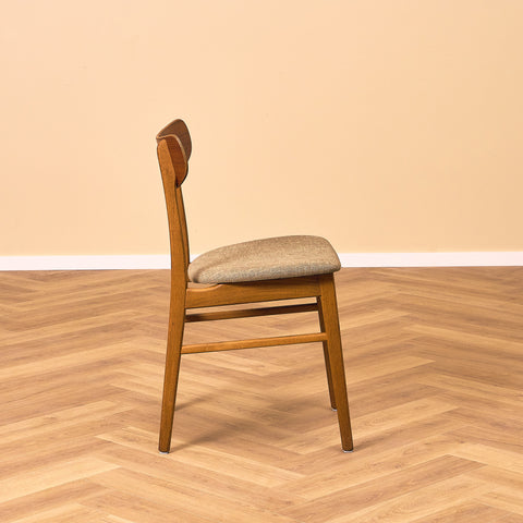 Danish dining chairs in teak & oak by Farstrup