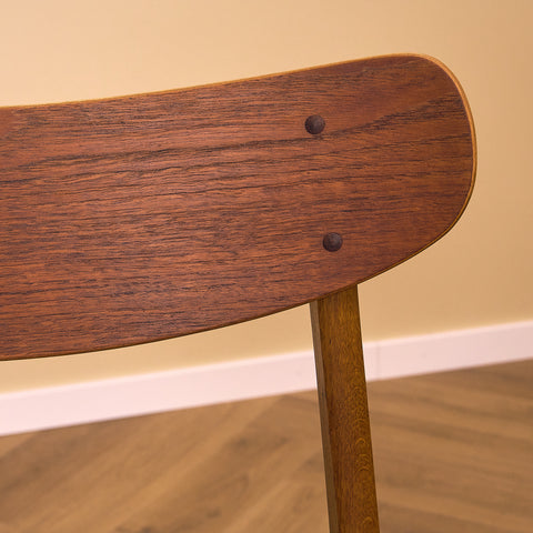 Danish dining chairs in teak & oak by Farstrup