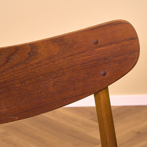 Danish dining chairs in teak & oak by Farstrup