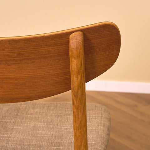 Danish dining chairs in teak & oak by Farstrup