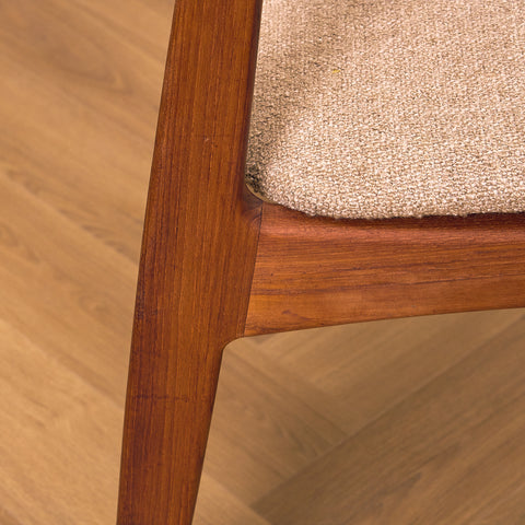 Danish dining chairs in teak by Sven Ellekaer for Christian Linneberg Møbelfabrik