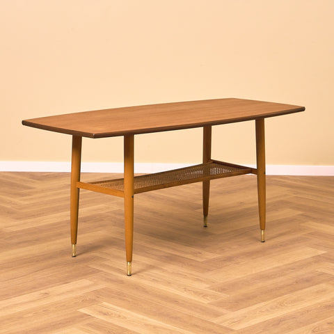 Swedish coffee table in teak and beech