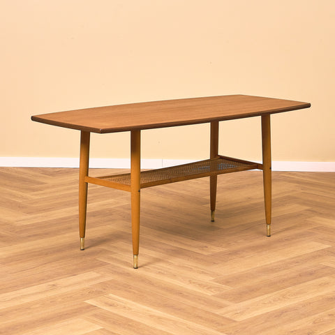 Swedish coffee table in teak and beech