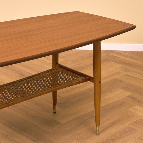 Swedish coffee table in teak and beech