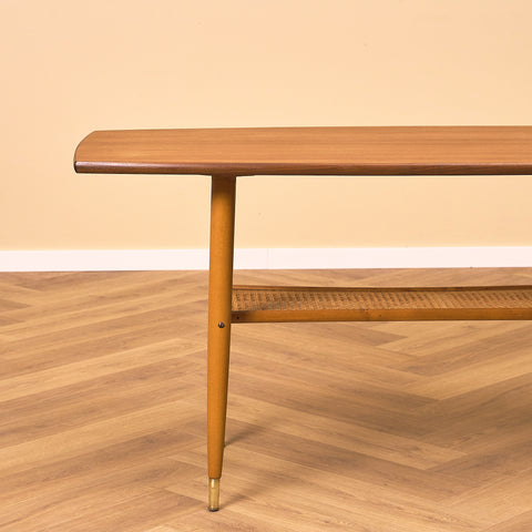 Swedish coffee table in teak and beech
