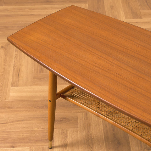 Swedish coffee table in teak and beech