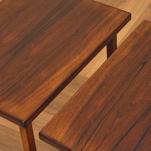 Swedish side tables in Santos rosewood