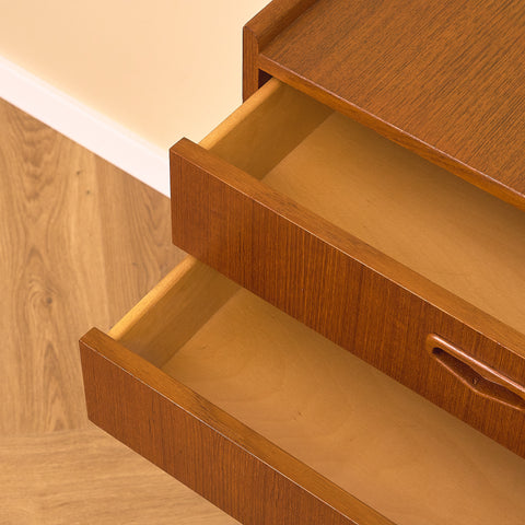 Swedish small chest of drawers in teak and oak