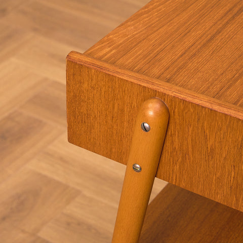 Swedish bedside table in teak by Carlström & Co Möbelfabrik