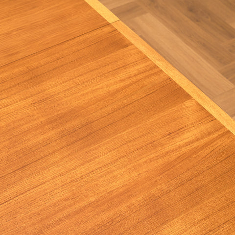 Swedish rectangular dining table in teak and beech