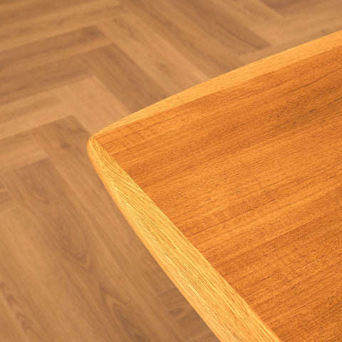 Swedish rectangular dining table in teak and beech