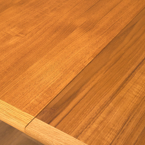 Swedish rectangular dining table in teak and beech