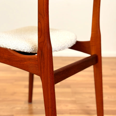 Set of 4 dining chairs in teak by B. Rasmussen for Thorso Mobelfabrik, 1950s-60s, Denmark