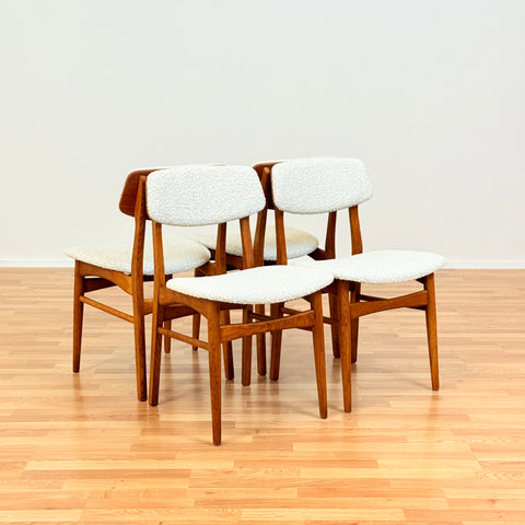 Danish dining chairs in oak & teak