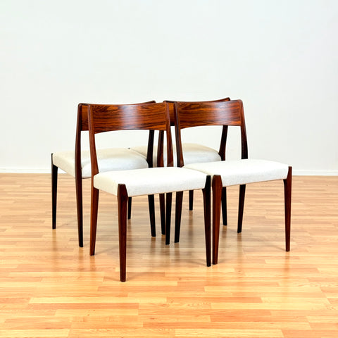 Danish dining chairs in Santos rosewood by Nytorv Møbellager