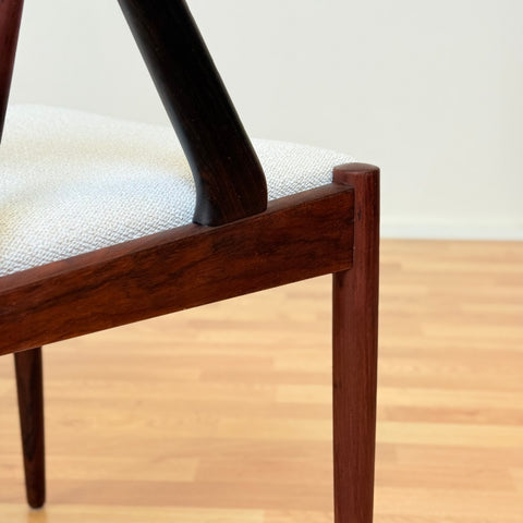 Danish set of 6 dining chairs model 31 in Santos rosewood by Kai Kristiansen