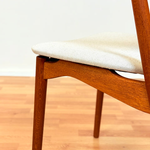 Danish dining chairs in teak & oak, No. 7 by Helge Sibast