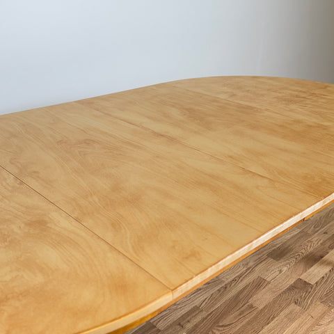 Round dining table in beech, 1980s