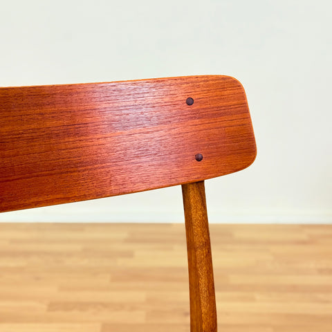 Danish set of 6 dining chairs in teak&oak