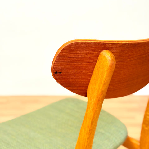 Danish set of 6 dining chairs in teak and beech