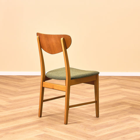 Danska matstolar i teak och bok