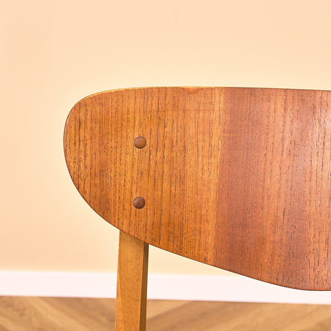 Danska matstolar i teak och bok