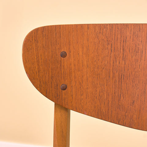 Danska matstolar i teak och bok