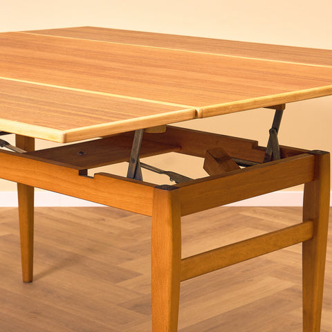 Svenskt utdragbart soffbord i teak från Emmaboda Möbelfabrik