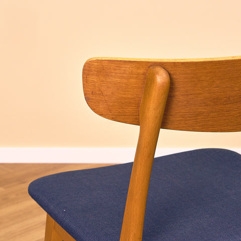 Danska matstolar i teak och bok från Findahl Møbelfabrik, modell 'Møsbol'