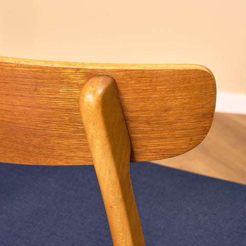 Danska matstolar i teak och bok från Findahl Møbelfabrik, modell 'Møsbol'
