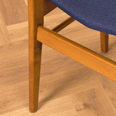 Danska matstolar i teak och bok från Findahl Møbelfabrik, modell 'Møsbol'