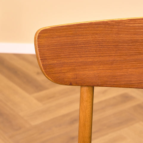 Danska matstolar i teak och bok från Findahl Møbelfabrik, modell 'Møsbol'