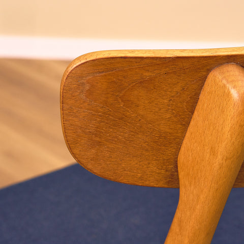 Danska matstolar i teak och bok från Findahl Møbelfabrik, modell 'Møsbol'