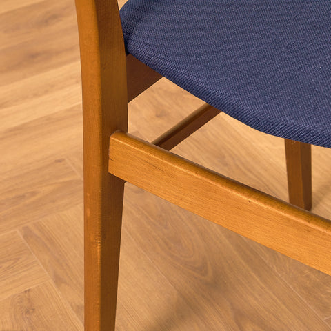 Danska matstolar i teak och bok från Findahl Møbelfabrik, modell 'Møsbol'