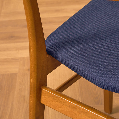 Danska matstolar i teak och bok från Findahl Møbelfabrik, modell 'Møsbol'