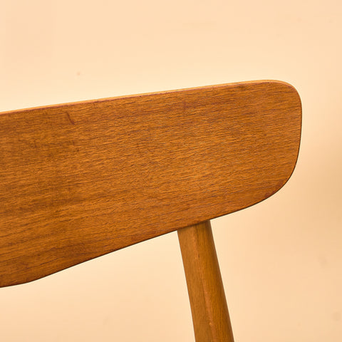 Danska matstolar i teak och bok från Findahl Møbelfabrik, modell 'Møsbol'