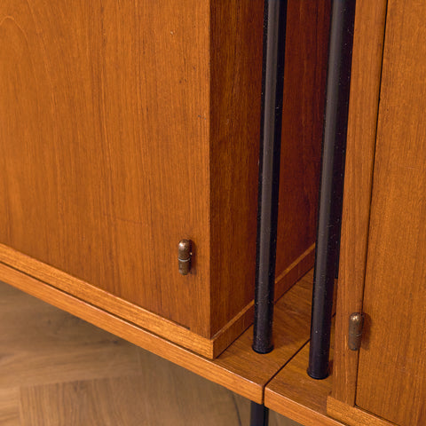 Svensk modulär bokhylla i teak, modell 'Prydno', av Bröderna Gustafsson