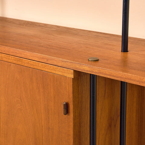 Svensk modulär bokhylla i teak, modell 'Prydno', av Bröderna Gustafsson