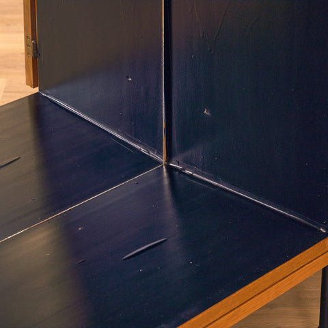 Svensk modulär bokhylla i teak, modell 'Prydno', av Bröderna Gustafsson