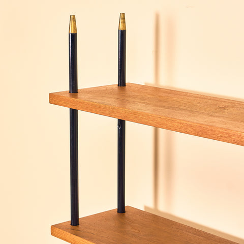 Svensk modulär bokhylla i teak, modell 'Prydno', av Bröderna Gustafsson