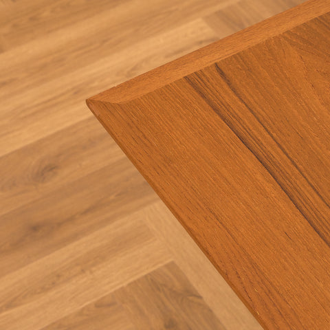 Danish rectangular dining table in teak and beech