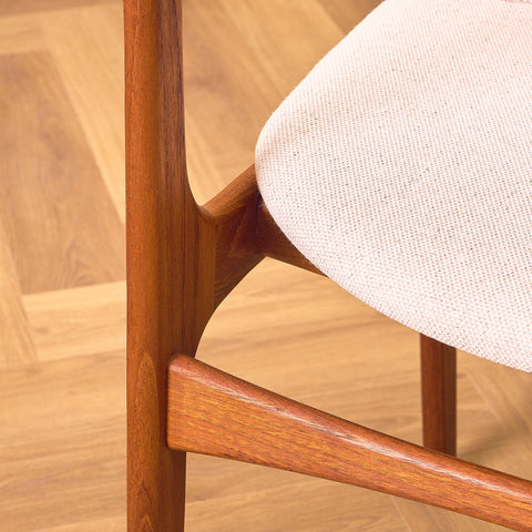 Danish dining chairs in teak, model OD49 by Erik Buch