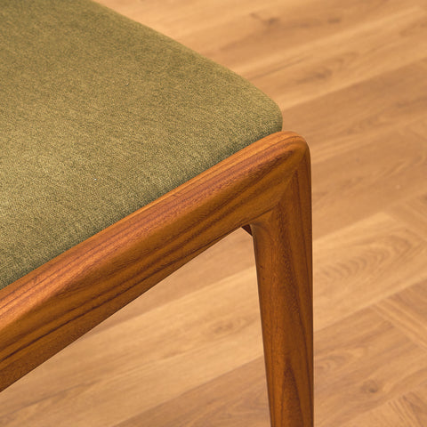 Danish dining chairs in walnut & teak