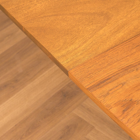 Swedish dining table in teak and beech