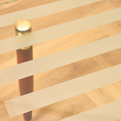 Swedish coffee table in glass and beech