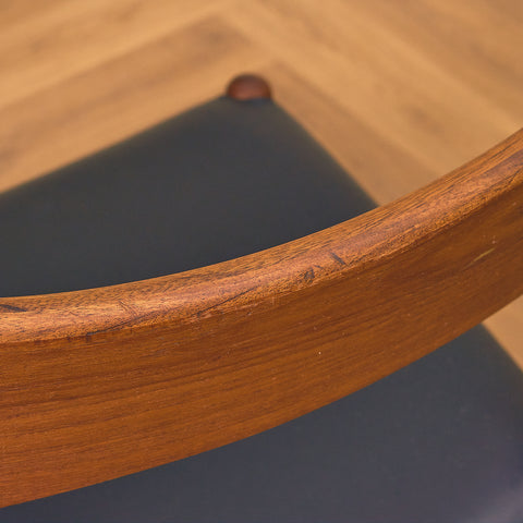 Danish dining chairs in teak by Bernard Peterson and Son